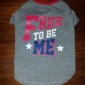 Simply Wag Pet Shirt Free To Be Me Sz S 3 to 5 lbs